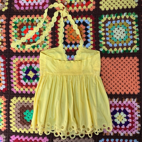 Y2K Moda International Yellow Halter Top - Picture 4 of 4